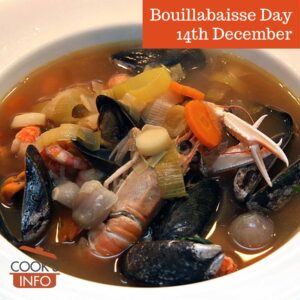 Bouillabaisse in a bowl.