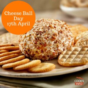 Cheese ball with crackers