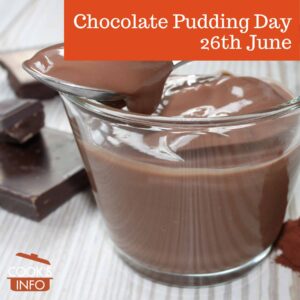 Chocolate pudding in a glass bowl
