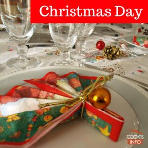 Christmas day table setting