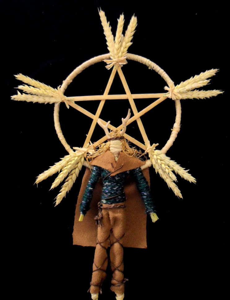 Male corn dolly representing the Celtic sun God Lugh