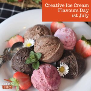 Ice cream in various flavours.