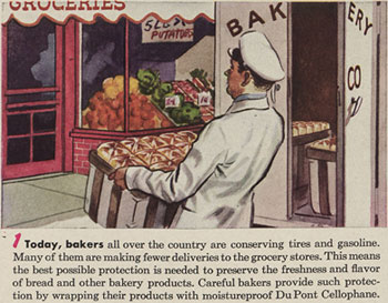Dupont Cellophane. WWII Advertisement (1942)
