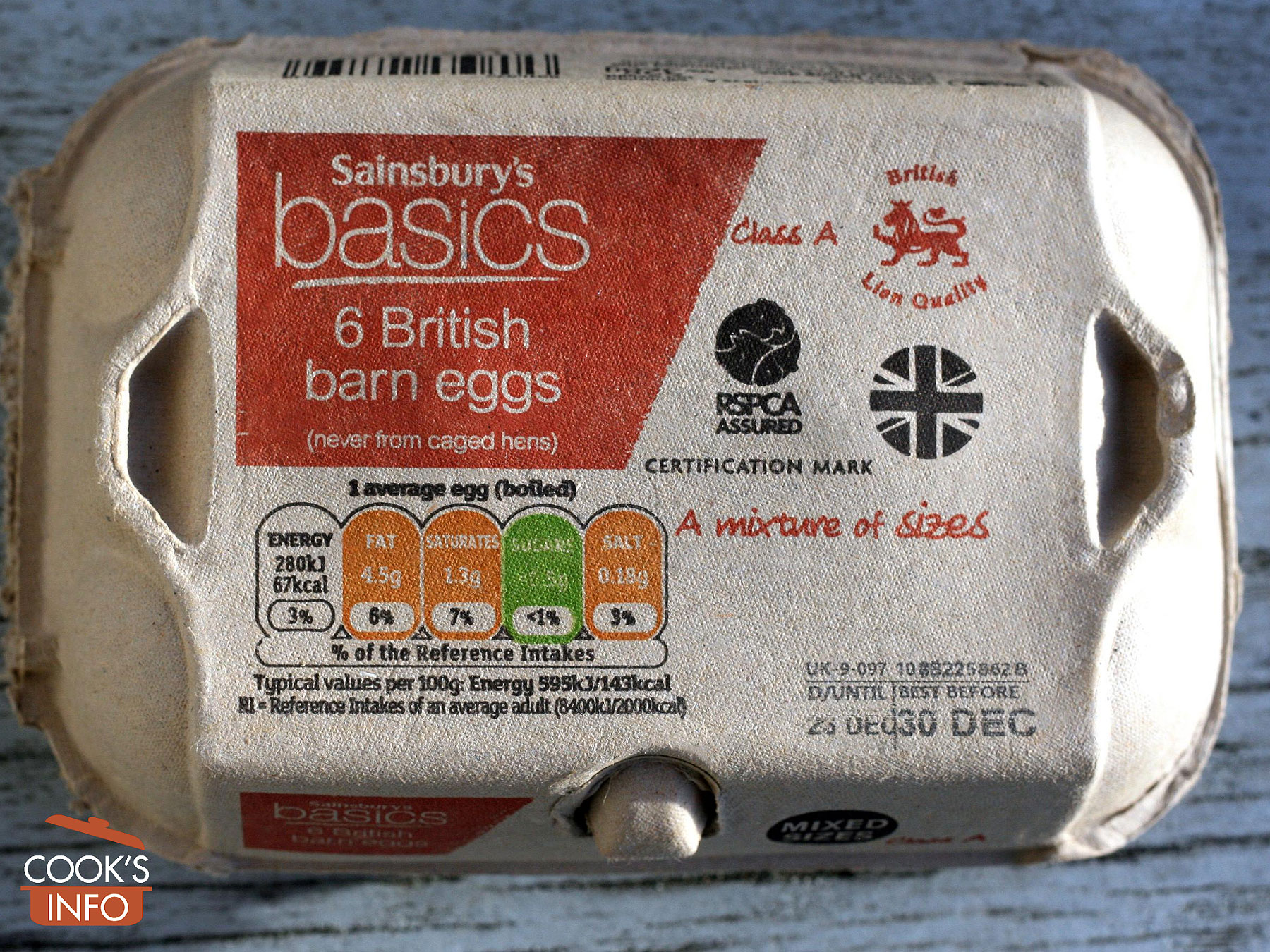 English egg carton with Red Lion stamp on it