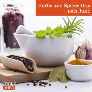 Herbs and spices in bowls