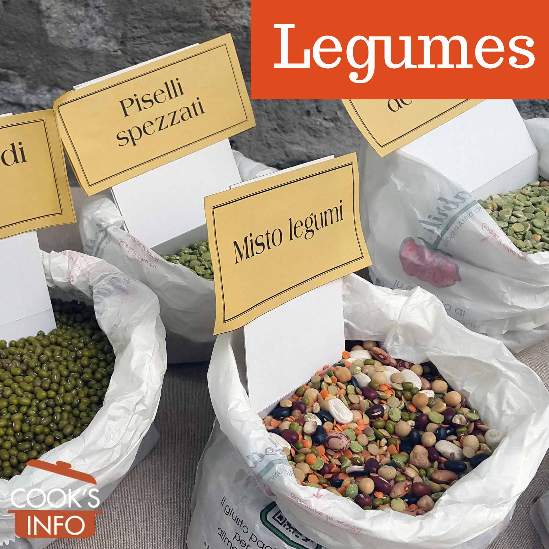 Legumes for sale in Italy