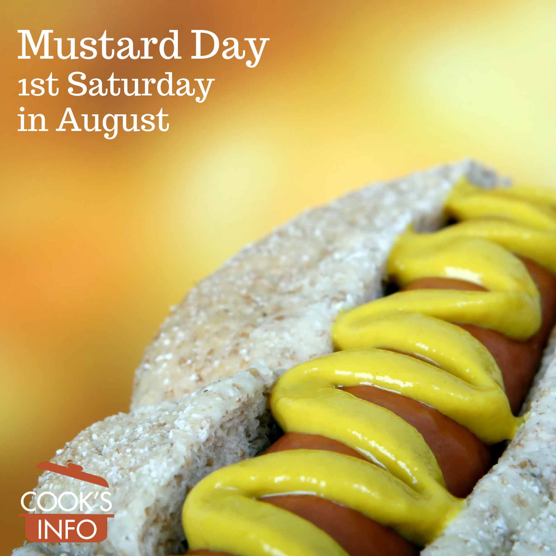 Mustard on a hot dog