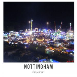Goose fair at night