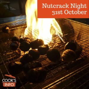 Roasting nuts in a wire basket