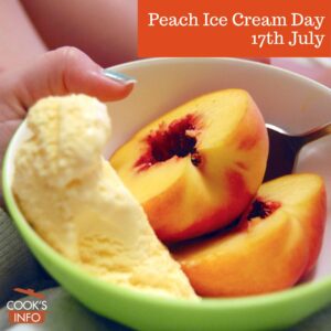Peach ice cream with peaches