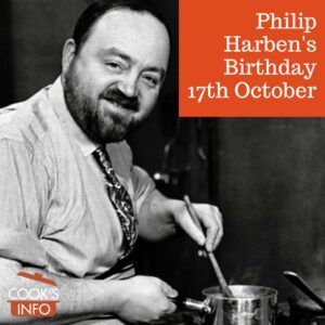 Photograph of Philip Harben (1906-1970) stirring a pot