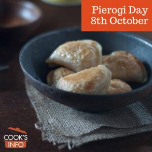 Pierogi in a grey bowl