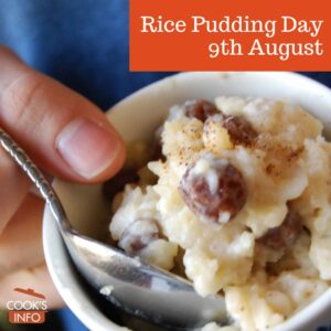 Rice pudding with raisins