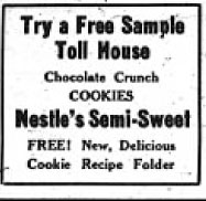 Toll House Cookies 1939