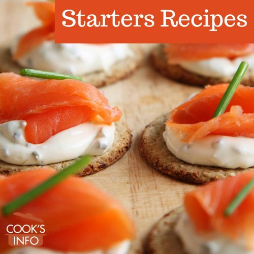 Canapés with smoked salmon