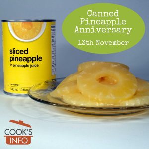 Canned pineapple on a plate