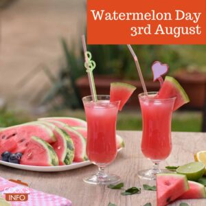 Watermelon slices and drinks